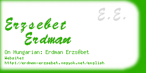 erzsebet erdman business card